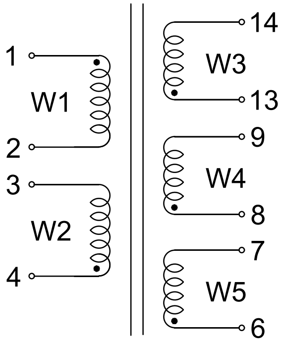 24V to 4X24V output flyback transformer